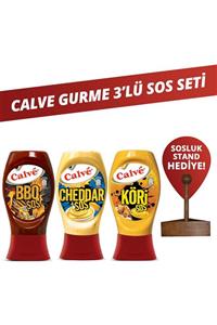 Calve Barbekü Sos 290gr& Cheddar Sos 240gr& Köri Sos 260gr