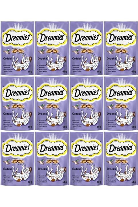 Dreamies Ördekli Kedi Ödül Maması 60 gr 12 Adet