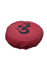 REMEGE Ohm Baskılı Yoga Meditasyon Minderi - Yuvarlak Meditasyon Minderi