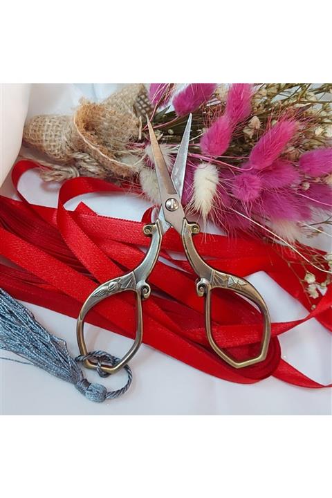 Aker Hediyelik Vintage Makas Paslanmaz Çelik Terzi Makası Söz/nişan/nikah Makasları Tepsi Makası Tarzları