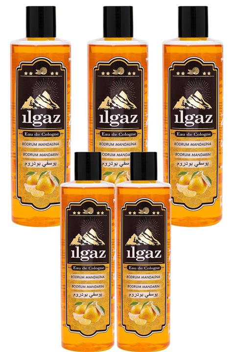 ILGAZ Elit Bodrum Mandalina Kolonyası 400ml 5'li 70° Meyve Kokulu Kalıcı Kolonya