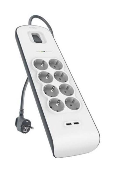 Belkin Akım Korumalı Uzatma Priz 8li , 2m , 2x2.4a Usb Girişi