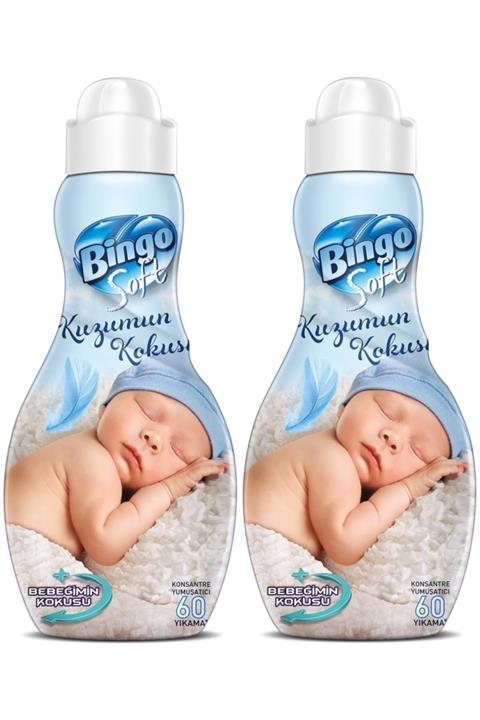 Bingo Soft Yumuşatıcı Konsantre 1440ml (2 Li Set) Kuzumun Kokusu Mavi (hipoalerjenik)