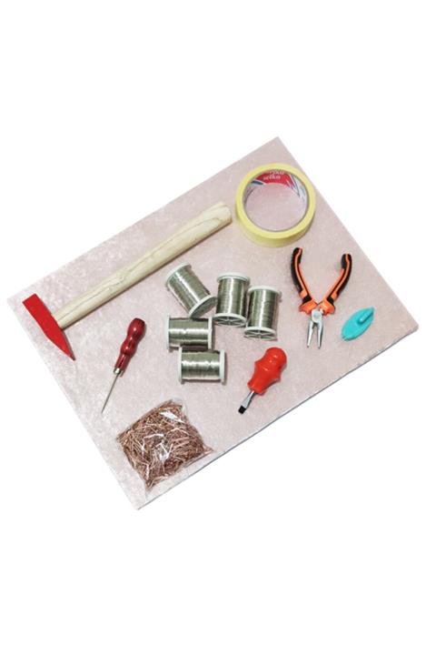 TUĞRA TABLO Filogarfi Hazır Set Pudra Renk Kumaş