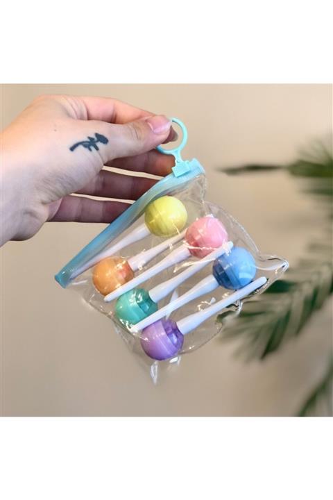 Adil Baba Lolipop Tasarımlı Keçeli Kalem 6'lı