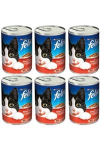 FELIX Sığır Etli Konserve Yetişkin Kedi Maması 6 X 400 gr