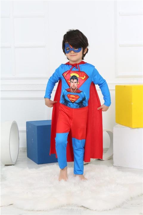 Superman Erkek Çocuk Maskeli Kostümü