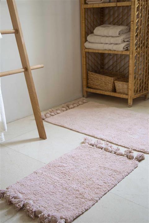 İrya Gala Banyo Paspası 2'li Gül Kurusu 35x55+55x85