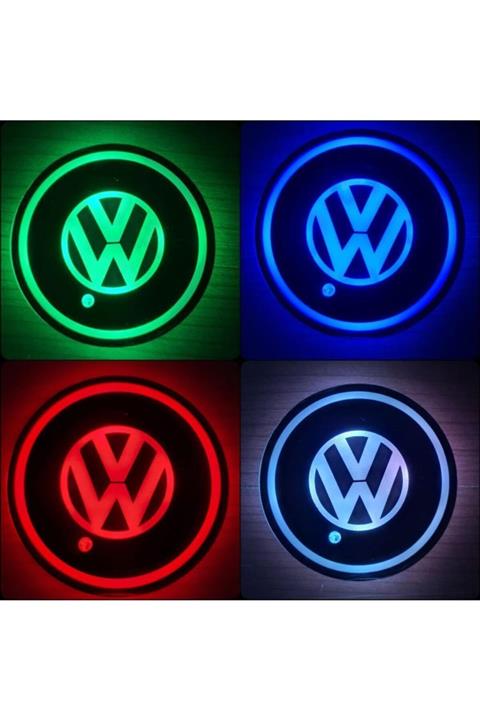 10oto Volswagen Led Işıklı Araç Bardaklık Altı - Vw Barda Altı Led Işık