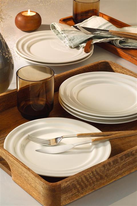 Kütahya Porselen Bone Tuvana 6 lı Pasta Takımı