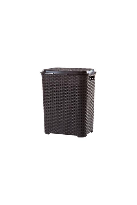 ASlife Rattan Kirli Çamaşır Sepeti Kahverengi