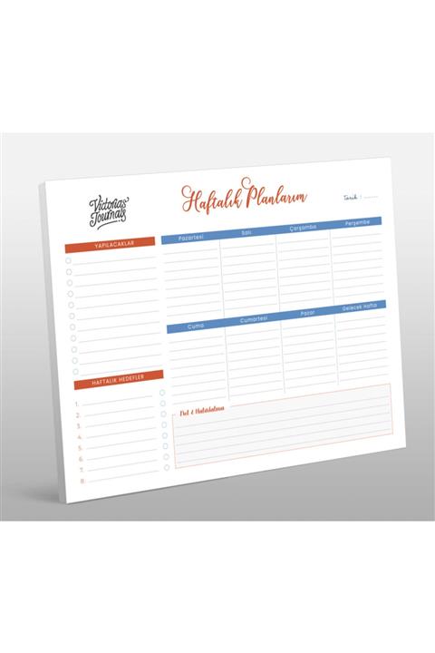 Victoria's Journals Haftalık Planlarım Planlayıcı 20x15 Cm