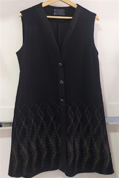 N.Y.YILDIZ Yıldız Sevde Maya Üç Düğmeli Büyük Beden Anne Yeleği