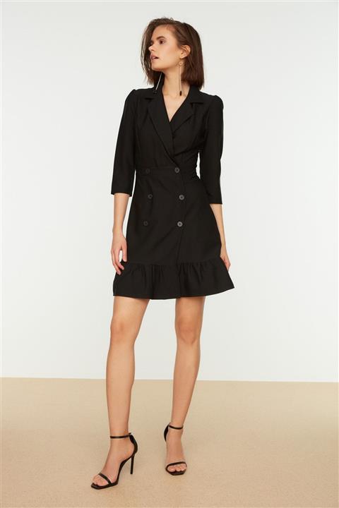 TRENDYOLMİLLA Siyah Ceket Elbise TWOSS20EL0407