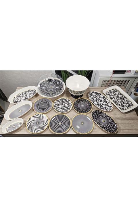 kitchen sense 15 Parça Lüx Tropic Desen Çeyiz Seti