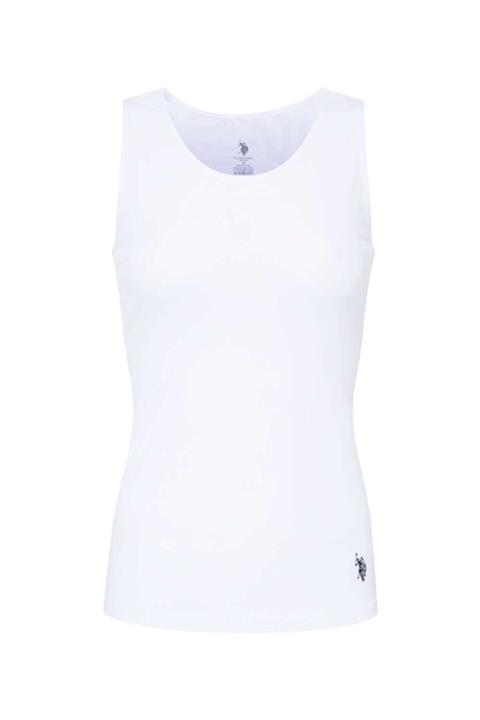 U.S. Polo Assn. Kadın Beyaz Kalın Askılı Atlet