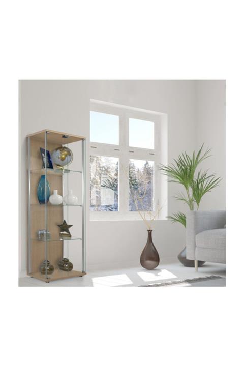 AZUCABİN Ahşap Camlı Dolap