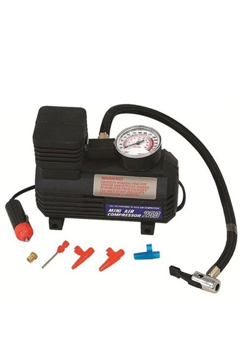Lisinya Air Mini Hava Kompresörü Basınç Göstergeli Araç Lastik Şişirme Ve Onton Araç Bakım Seti Hediyeli