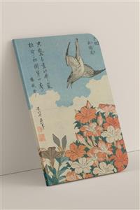 retronote A4 Defter 6  Hokusai  Cuckoo and Azaleas 1834  Çizgisiz 64 Sayfa  21x29,7 cm