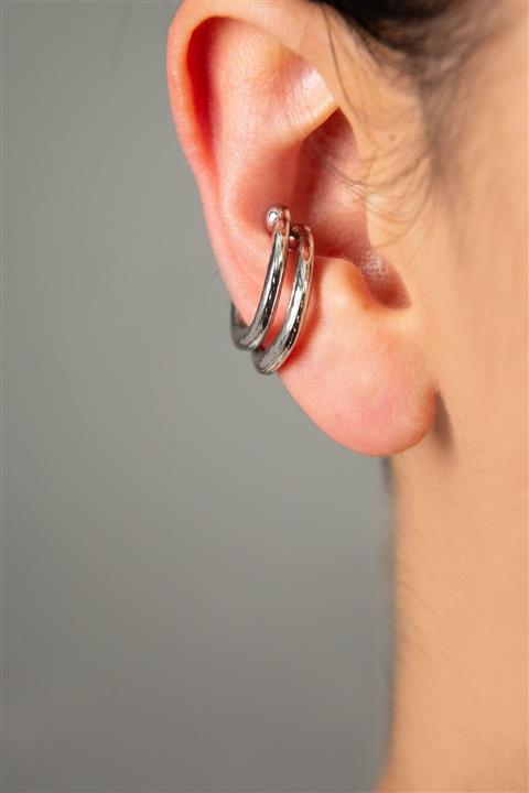 Elika Silver Kadın Halka Model Kıkırdak Küpe