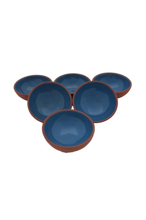 AnemonArtCraft Açık Mavi Naturel Çömlek Kase Seti