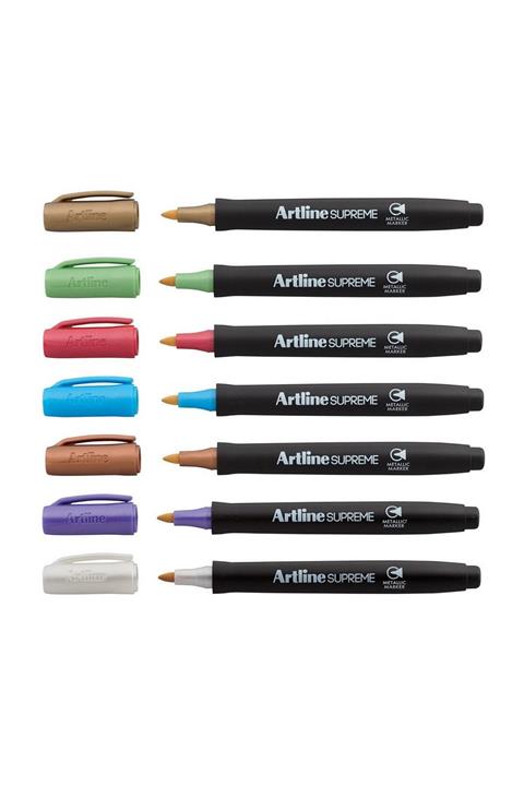 artline Supreme Metalik Keçe Kalem 7 Renkli Set