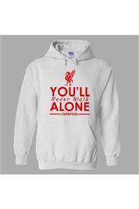 nrage Beyaz Liverpool You'll Never Walk Alone Hoodie Sweatshirt