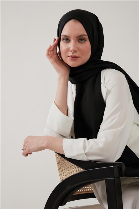 VALORSCARF Siyah Pamuk Kraş Şal
