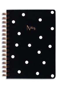 Matt Notebook A5 15x21 Cm Spiralli Noktalı Tarihsiz Not Defteri Puantiye