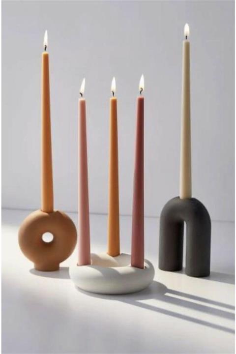 Thiramis 3’lü Şamdan Mumluk Seti