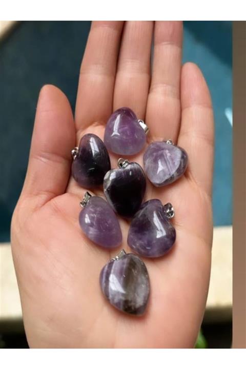 Güneş Ametist Doğal Taş Kolye Ucu