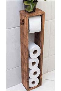 TİMBER & WOOD Wc Kağıtlık Tuvalet Kağıtlığı Ahşap Banyo