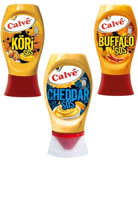 Calve Köri Sos + Buffalo Sos +cheddar Sos 3'lü Dev Fırsat