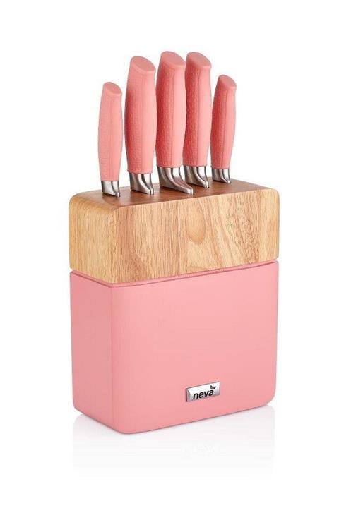 Neva N2589 Sweet Plus 5'li Bıçak Seti -pembe