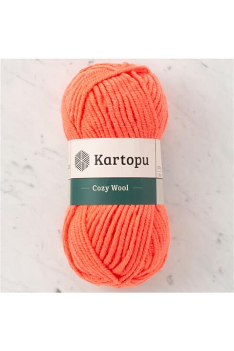 Kartopu Cozy Wool K1212 Turuncu %25 Yün Karışımlı Kalın Ip