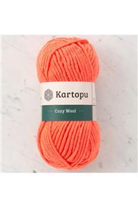 Kartopu Cozy Wool K1212 Turuncu %25 Yün Karışımlı Kalın Ip