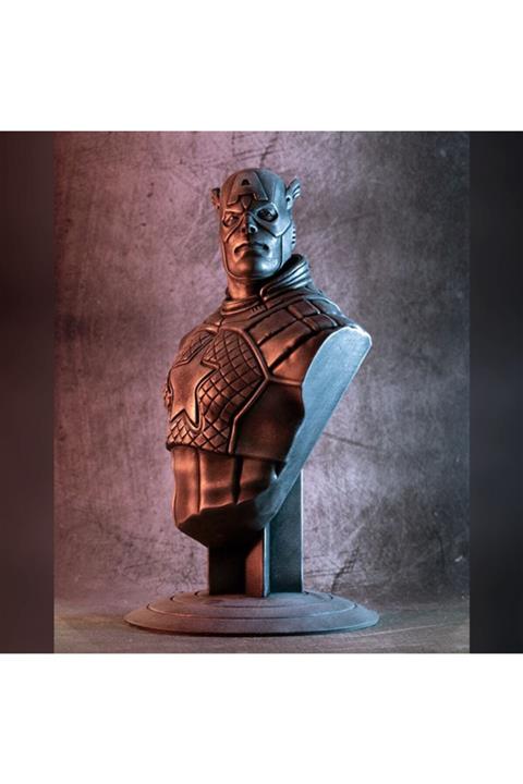 Ekin Hediyecilik Gri 3d Ekspres Captain America Figür