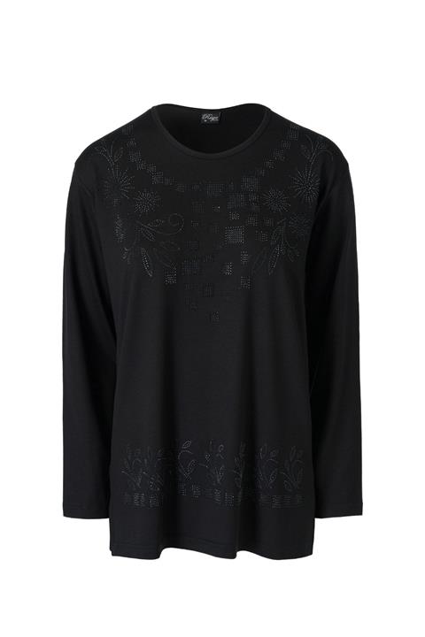 Trikolay Büyük Beden Taşlı Anne Penye Bluz