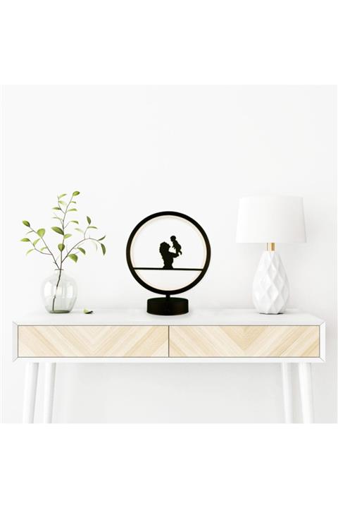 parbek aydınlatma Anne Ve Bebek Model Uzaktan Kumandalı Rgb Led Masa Lambası