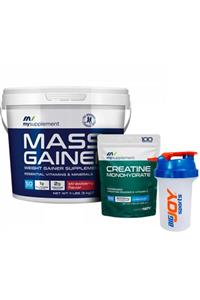 MYSUPPLEMENT My Supplement Mass Çilek 5000g + My Supplement Creatine Monohyrate Doypack 506g