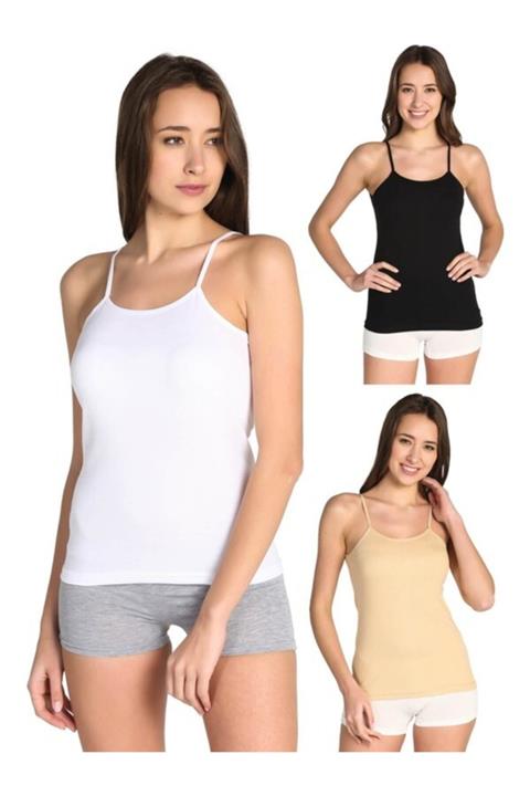 Tutku Çok Renkli Bayan Ip Askılı Ribana 10'lu Paket Atlet( 0135)