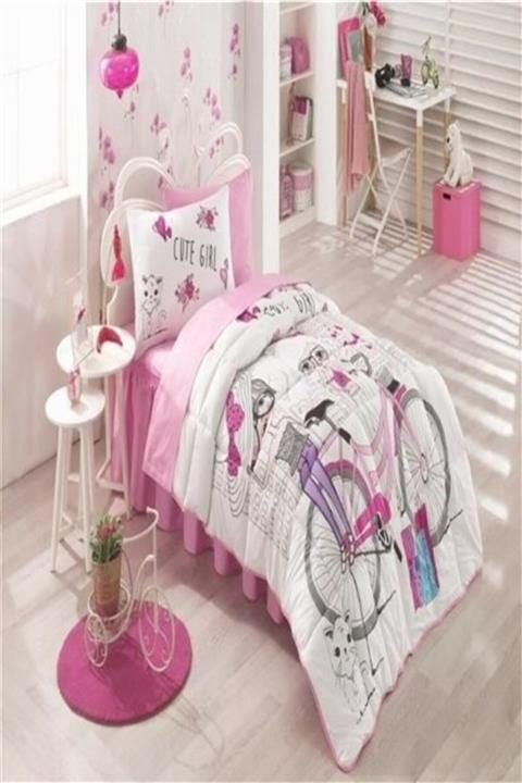 KIRİSTAL Cute Girls Tek Kişilik Uyku Seti