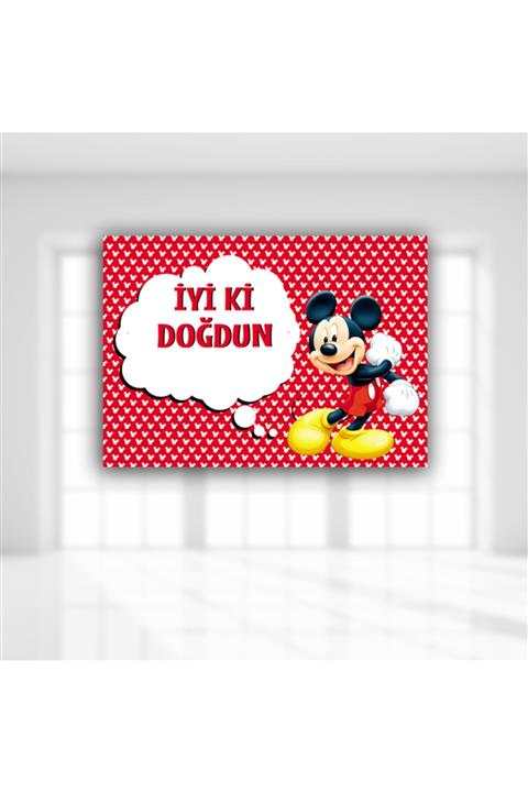 Süsle Baby Party Mickey Mouse Iyiki Doğdun Afiş - 70cm X 50cm