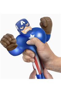 GIOCHI PREZIOSI Goojitzu Tekli Figür Captain America Orijinal Lisanslı Uzayan Adam Esnek Adam Eğlenceli Oyuncak