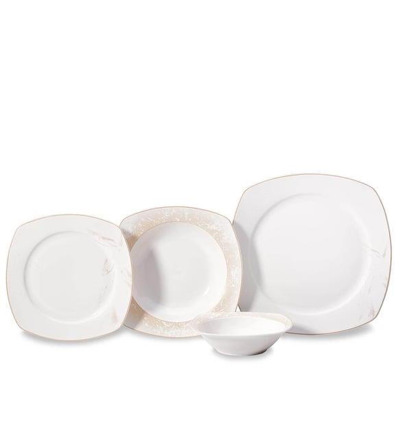 KORKMAZ Mona Collection 60 Parça Kare Yemek Takımı