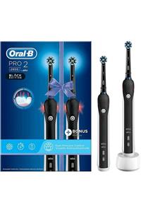 OralB Oral B Pro 2900 Şarj Edilebilir Şarjlı Diş Fırçası Siyah 2li