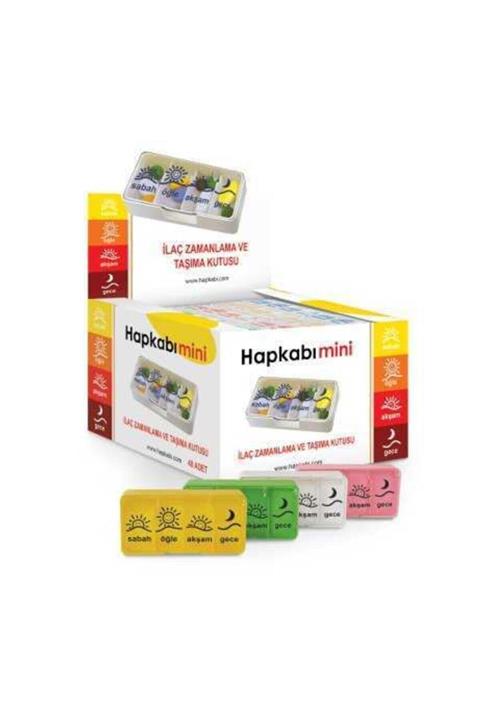 HAPKABI Ilaç Taşıma Kutusu Mini 4 Hazneli