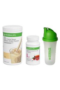 Herbalife Ekonomik Paket -3 ( 1 Vanilyalı Shake+ Ahududu 50 Gr Çay+ Shaker)