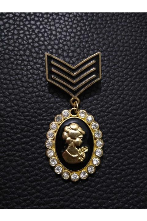 Şentürk aksesuar Sallantılı Cameo Broş Vintage