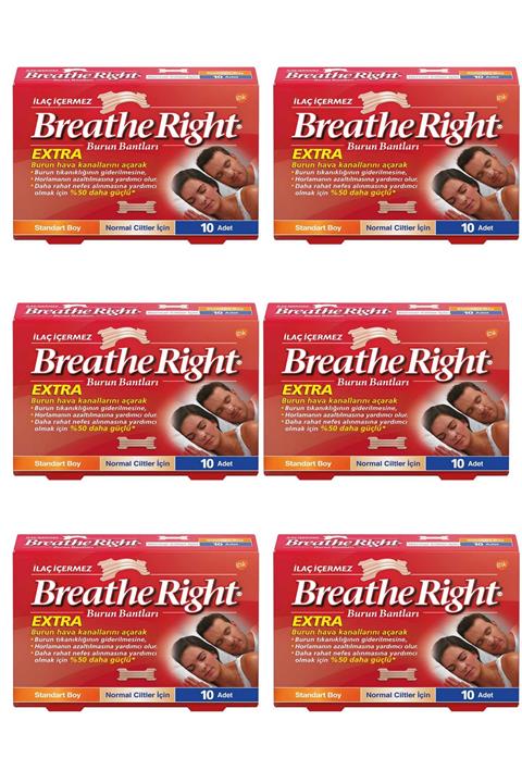 Otrinatura Breathe Right Ekstra Burun Bandı Normal Boy 10 Adet 6'lı Paket
